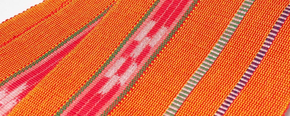 半巾織　絣紅梅 帯(女物)